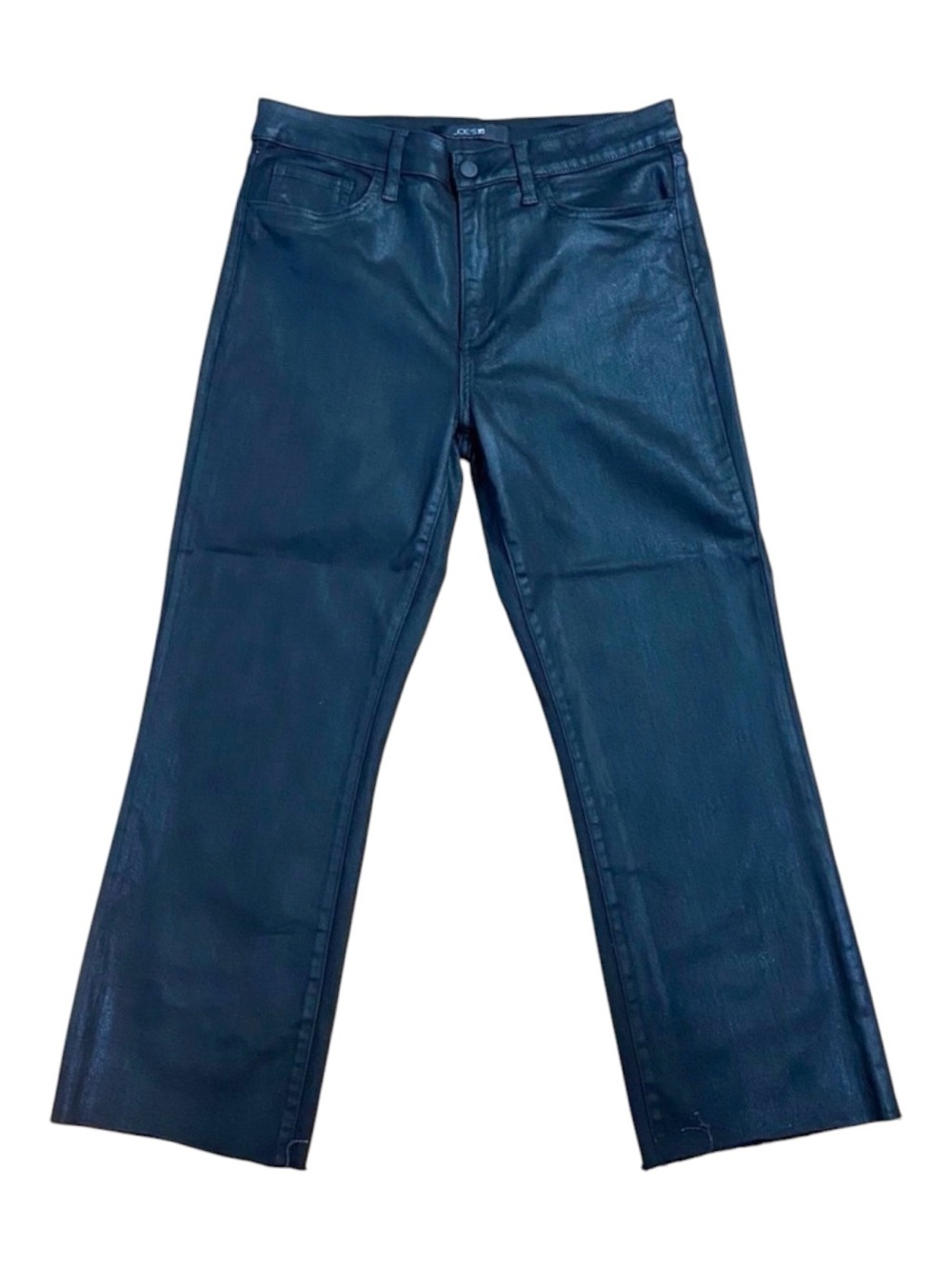JOE’S jeans black coated stretch ankle cut off bottom high rise straight size 31